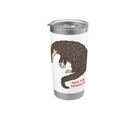 Salvar el pangolín Vaso térmico de acero inoxidable de doble pared