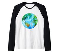Salvar el Planeta - Paz Mundial, Día de la Tierra, Abejas, árboles de Plantas Camiseta Manga Raglan