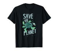 Salvar El Planeta Tortuga Cambio Climático Global Tierra Camiseta