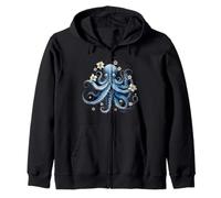 salvar Kraken pulpo azul calamar mar vivo salvar océano tierra día Sudadera con Capucha