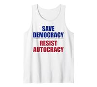 Salvar la Democracia resiste la autocracia - Anti Trump Camiseta sin Mangas