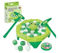 Salvar los Juguetes de los pingüinos,Juego Pinguinos en el Hielo,Juguetes para Romper el Hielo,Juego de Mesa Familiar para niños de 2 a 4 Jugadores,Juego Trampa para pingüinos (Verde Rana)