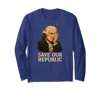 Salvar nuestra república Protesta contra George Washington Facepalm Manga Larga