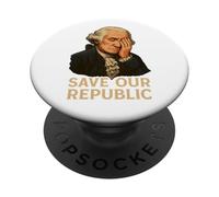 Salvar nuestra república Protesta contra George Washington Facepalm PopSockets PopGrip Adhesivo