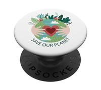 SALVAR NUESTRO PLANETA Protección del Medio Ambiente Madre PopSockets PopGrip Adhesivo