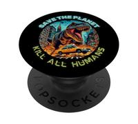 Salvar planeta muerte humanos dinosaurio taxi apocalipsis PopSockets PopGrip Adhesivo