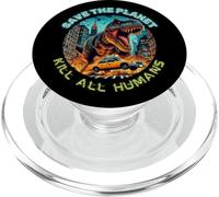 Salvar planeta muerte humanos dinosaurio taxi apocalipsis PopSockets PopGrip para MagSafe