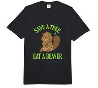 Salvar un árbol Come un Castor Castor Consciente del Medio Ambiente Comfort Colors Adult Heavyweight T-Shirt