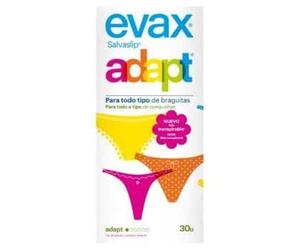 Salvaslip Evax Adapt 30 Unidades - Se Adaptan A Tu Ropa Íntima