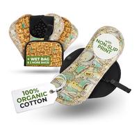 Salvaslip reutilizables antideslizantes para adolescentes (S, 7 uds); lavables a alta T°, 100% transpirables, sin olores; salvaslip de tela en algodón orgánico para flujo blanco y uso diario (sin PUL)