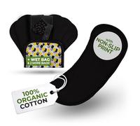 Salvaslip reutilizables antideslizantes SIN ALAS en algodón orgánico para flujo blanco (S, 7 uds.); lavables a alta T°, 100% transpirables, salvaslip tela cómoda, protección femenina diaria (sin PUL)