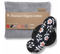 Salvaslip reutilizables en algodón orgánico para flujo blanco (M, 7 uds.); HECHOS EN LA UE, lavables a alta T°, 100% transpirables y suaves, salvaslip tela cómoda, protección femenina diaria (sin PUL)