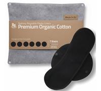 Salvaslip reutilizables en algodón orgánico para flujo blanco (M, 7 uds.); HECHOS EN LA UE, lavables a alta T°, 100% transpirables y suaves, salvaslip tela cómoda, protección femenina diaria (sin PUL)