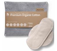 Salvaslip reutilizables en algodón orgánico para flujo blanco (S, 7 uds.); HECHOS EN LA UE, lavables a alta T°, 100% transpirables y suaves, salvaslip tela cómoda, protección femenina diaria (sin PUL)