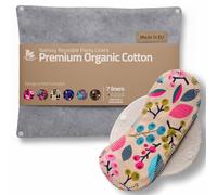 Salvaslip reutilizables en algodón orgánico para flujo blanco (S, 7 uds.); HECHOS EN LA UE, lavables a alta T°, 100% transpirables y suaves, salvaslip tela cómoda, protección femenina diaria (sin PUL)