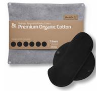 Salvaslip reutilizables en algodón orgánico para flujo blanco (S, 7 uds.); HECHOS EN LA UE, lavables a alta T°, 100% transpirables y suaves, salvaslip tela cómoda, protección femenina diaria (sin PUL)