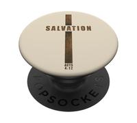Salvation - Acts 4:12 No Other Name Cross of Jesus Christ PopSockets PopGrip Adhesivo
