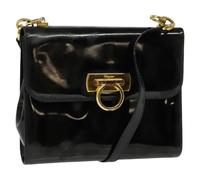 Salvatore Ferragamo Pre-owned - Bolso de hombro de esmalte Pre-owned - Pre-owned - Mujer - Negro - ONE SIZE -