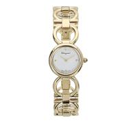 Salvatore Ferragamo Reloj de pulsera de doble Gancini, Blanco, OS, Ferragamo | Doble Gancini