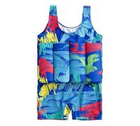 Salvavidas Bebe - Maillot De Bain Pour Enfants Style Robe Pour Filles Pour Tout-Petits Pour L'Été La Piscine La Plage Les Jeux D'Eau Avec Flotteur (Blue 3-4 Years)