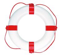 Salvavidas (Blanco/Rojo, Diámetro exterior: 65 cm, Diámetro interior: 40 cm)
