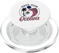 Salve Nuestros océanos, limpie el mar, proteja la protección del océano PopSockets PopGrip para MagSafe