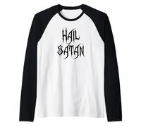 Salve Satanás Camiseta Manga Raglan
