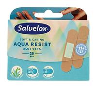 Salvelox ® | Aqua Resist Aloe Vera 16 | Apósitos con Aloe Vera transpirables y 100% resistentes al agua que permiten que la piel respire y acelera la curación | 16 Unidades