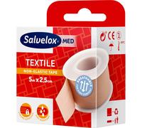Salvelox ® | Esparadrapo Textile | Excelente adhesión a la piel y resistente a la suciedad | Color beige | 5x2.5cm