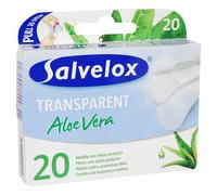 Salvelox Transparente Aloe Vera 20 Ud - Tiras Adhesivas con Propiedades Hidratantes