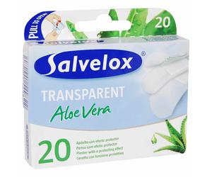 Salvelox Transparente Aloe Vera 20 Ud - Tiras Adhesivas con Propiedades Hidratantes