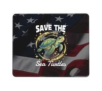 Salvemos A Las Tortugas Marinas Alfombrilla para Ratón Base De Goma Alfombrillas De Mouse Pequeña Alfombrilla De Ratón para Computadora Hogar Ordenador 25X30Cm