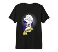 Salvemos a Ucrania, detengamos a Rusia, detengamos la Guerra en Ucrania Camiseta Premium