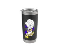 Salvemos a Ucrania, detengamos a Rusia, detengamos la guerra en Ucrania Vaso térmico de acero inoxidable de doble pared