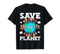 Salvemos nuestro planeta, promoción de la naturaleza, sensibilización, Día de la Tierra, niños Camiseta