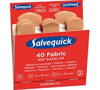 Salvequick Cederroth CD6 - Apósitos de tela estériles, 6 cajas de 40 tiritas