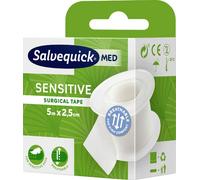 Salvequick® Parches SENSITIVE, bobina, 2,5 cm x 5 m (6 unidades), recibirás 1 paquete de 6 unidades