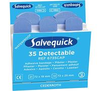 210 X Salvequick Azul Detectable Impermeable Adhesivo Curitas Repuesto