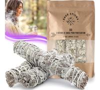 Salvia Blanca de Purificación 16 cm - X3 Salvia Blanca para Quemar + E-Book - Elimina Las Energías Negativas - Favorece la Meditación [Satisfacción o Reembolso]