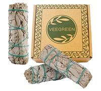 Salvia Blanca Purificación para quemar & Palo Santo Stick│ Caja Salvia Salvia Apiana amerindia │Incienso natural meditación│ Vela y madera de rituales│ (3 salvia blanca)