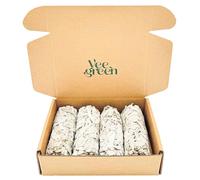 Salvia blanca purificación para quemarse - Estuche salvia blanca Salvia Apiana amerindia │ Incienso natural meditación│ Vela y madera de rituales│Olor Bienestar (x4 salvas)