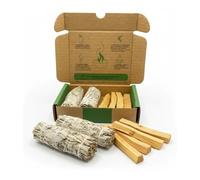 SALVIA | Kit Limpieza Energética para Hogar | Salvia Blanca (2 Uds) + Palo Santo (4 Varitas) | Ritual de Purificación y Relajación