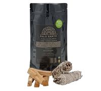 Salvia- Pack Kit de 5 Palo Santo de Perú Natural + 2 manojos de Salvia Blanca para Limpieza Energética, Meditación y Ritual Espiritual | Camino de Costeras