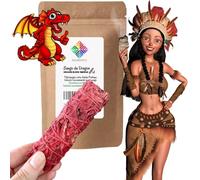 Salvia Roja Sangre de Dragón, Salvia Blanca Purificación para Quemar X1 Baton + Ebook Práctico (PDF) - Palitos de salvia nativa americana para purificar las energías negativas