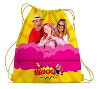 Salvo & Giorgia - Mochila tipo bolsa para niños 34 x 40 cm | Bolsa ligera con cordones, perfecta para la escuela, deporte y ocio