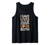Salvo vidas, no con leche, pero hago ambas especias de calabaza enfermera Camiseta sin Mangas