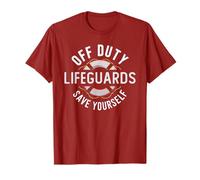 SALVUDAS Sarcástico Off Duty Save Yourself All Girls Scuba Camiseta