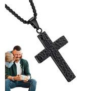 Salyeeluly Collar De Cruz Para Hombre - Joyería De Collar - Amuleto Religioso Con Compartimento Secreto Para Hombre Y Mujer Detalles en 3D Para Ocasiones Casuales