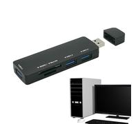 Salyeeluly Divisor de concentrador USB 3.0, adaptador de puerto USB múltiple 5 en 1 | Adaptador portátil multipuerto USB, concentrador de datos ultra delgado para unidad flash, HDD móvil, laptop, PC,