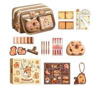 Salyeeluly Estuche Capibara | Capibara Estuche Aesthetic | Estuches Escolares Aesthetic Grandes | Adorable Estuche para Lápices Capibara, Utiles Escolares Aesthetic